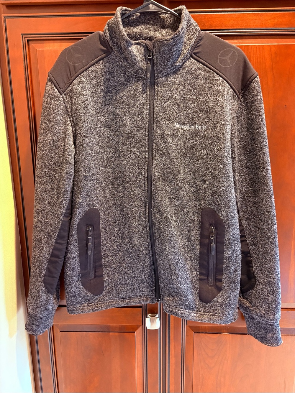 Mercedes Benz zip-up Sport Fleece Jacket Gray/Black - M